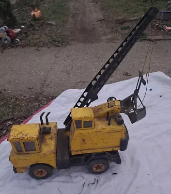 Vintage 1960’s Mighty Tonka Mobile Crane Pressed Steel USA Toy Truck For Restore • $84.99