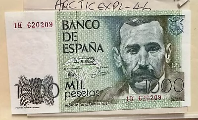Rare Spain UNC REPLACEMENT 9B 1000 Pesetas 1979 • £90