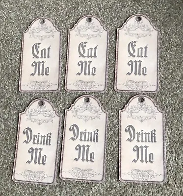 £3.10 • Buy 6 Eat Me/drink Me - Alice In Wonderland Gift Tags Party/ Wedding Decorations