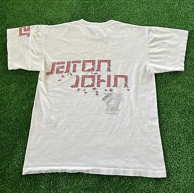 Vintage 1999 Elton John Styled By Gianni Versace Tour T Shirt 90s Mens Size XL • $119.99