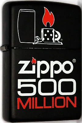 Zippo Genuine Refillable Cigarette Lighter 500 Million #31 New Box Rare Black • £14.99