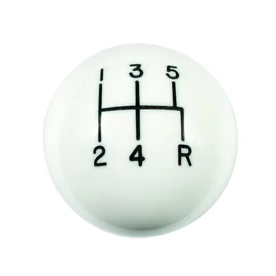 5 Speed Logo Imprinted Shift Knob WHITE 3/8 -16 For Hurst Chrome Shifter Sticks • $57.86