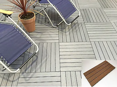 Composite Decking Tiles -  WPC - Ultraguard -  High Quality - Easy Lay & Clean • £103.28