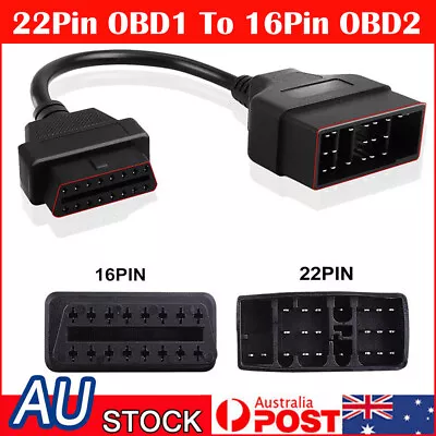 22Pin OBD1 To 16Pin OBD2 Converter Adapter Cable For Toyota Diagnostic Scanner • $18.99