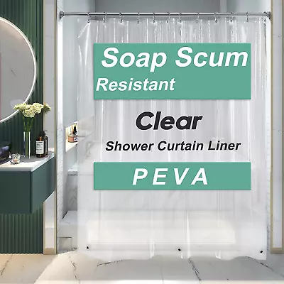 Shower Curtain Liner 72X72 Clear Shower Curtain Liner Waterproof Plastic Showe • $10.93