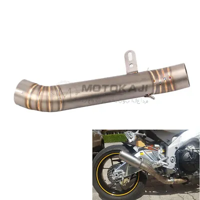 Motorcycle Exhaust Mid Pipe Connect Muffler Tube For Aprilia RSV4 2015 • $89.99