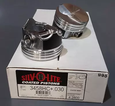 Chevy Mercruiser Marine 7.4L 454 Silvolite Hypereutectic Coated Piston Set .030  • $308.98