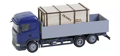 FALLER Car System Scania R13 HL Flatbed Truck W/ Crate Load VI HO Gauge 161597 • £174.25