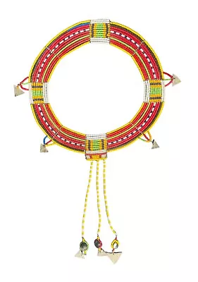 African Maasai Tribal Hand Beaded Ceremonial Collar Necklace Tanzania • $75