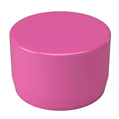 1-1/4  External Flat PVC Cap Pink (10-PK) FORMUFIT Furniture Grade Made In USA • $17.99