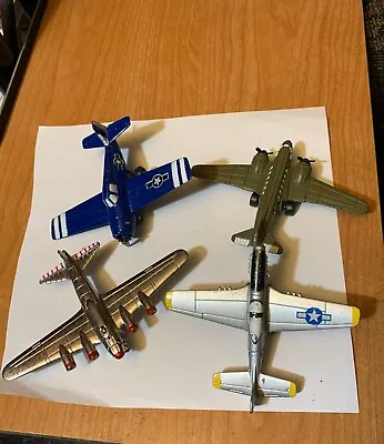 Toy Metal Launchable Pullback Airplane Lot Of 4 • $10