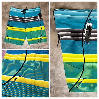 NEW O’Neill Jordy Freak Board Shorts Men’s Size 34 Surfing Stretch Multicolor • $24.99