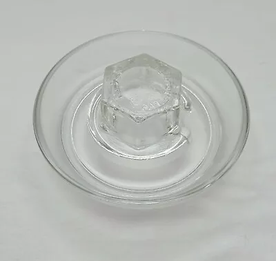 Vintage Clear Glass Chicken Water Feeder Base     NO 568  LOOKS BRAND NEW • $12.99