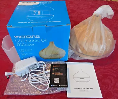 Ultrasonic Oil Diffuser -  Super Quiet -  Wood Grain Look- Mist Timed New In Box • $13.99