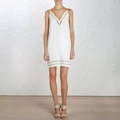 ZIMMERMANN White Ladder Slip Dress - Size 1 • $120