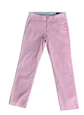 Ralph Lauren Polo Pants Mens Pink Stretch Straight Chino Size 36 X 34 • $29.99