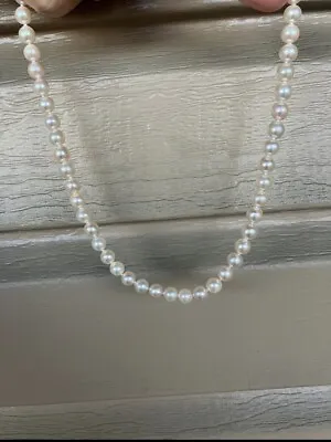AAA Akoya Saltwater Cultured Pearl Necklace 7mm Pinkish • $329