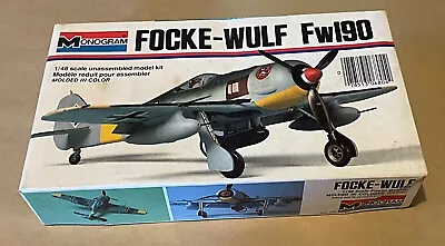 Monogram No. 6804 Focke-Wulf Fw190 1:48 Scale Model Kit 1973 ~Complete ~ • $15.95