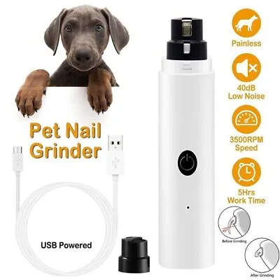 Electric Dog Toe Nail File Grinder Clippers Pet Cat Claw Grooming Trimmer Tool。 • £8.79