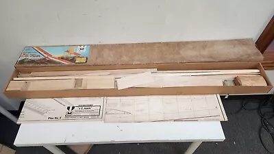 Vintage Midwest The Ez Juan Sail Plane RC Balsa Wood Model Kit 124 - 9' Wingspan • $144.33