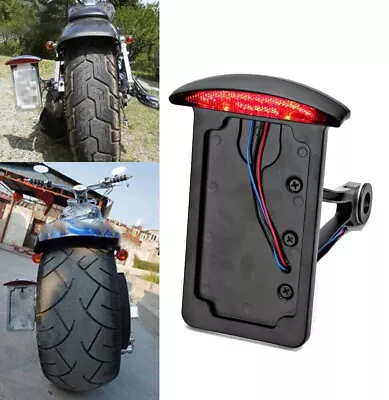 $46.99 • Buy LED License Plate Tail Light Bracket For Yamaha V-Star XVS 650 950 1100 Custom