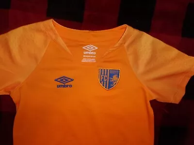 Manchester United Umbro Jersey Shirt Orange Youth Size XS 4/5  (B209) • $8.09