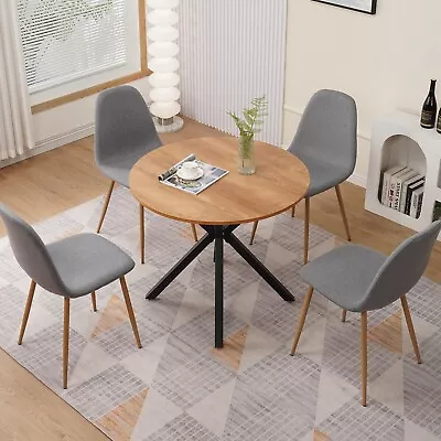 Dining Chairs Set Of 4Fabric Kitchen Chairs Set Of 4Dining Chair Metal Legs • $139.99