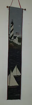 Warren Kimble COASTAL BREEZE Lighthouse Coastal Tapestry Banner Wall Hanging • $17.90