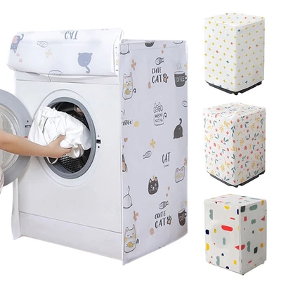 $14.10 • Buy Washing Machine Cover Sunscreen Dustproof Waterproof Washer Dryer Case Cartoon
