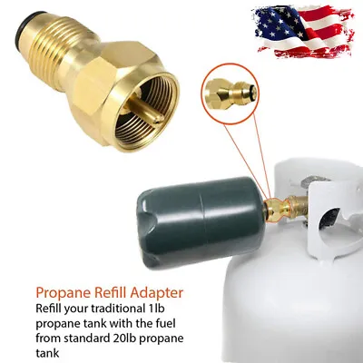 $9.99 • Buy Propane Refill Adapter Fill 1 Pound Bottles From 20lb LP Gas Tank Camping Heater