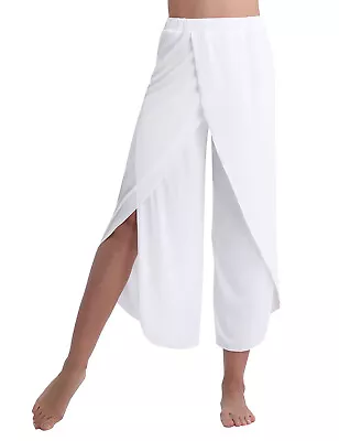 Women's Casual High Waist Flare Pants Elegant Split Bell Bottom Wide Leg Pants • $5.99