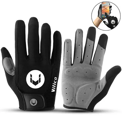 Cycling Gloves Motocycle Mountain Bike Gloves For Men Full Finger Biking Gloves • $8.98