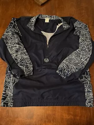 Vintage Sergio Tacchini Tracksuit Windbreaker Pants Anorak Map Jacket Size 8 Men • $35