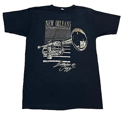 Vintage New Orleans Birthplace Of Jazz 1988 T-Shirt Mens Large Single Stitch 80s • $16.49