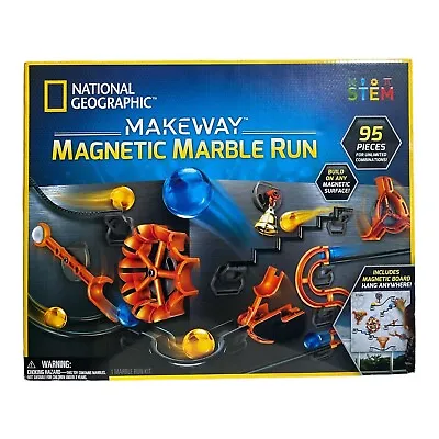 National Geographic STEM Makeway Magnetic Marble Run 95 Pieces (NEW) • $47.99