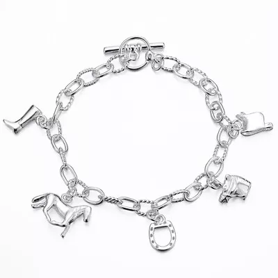 Silver-plated Horse Shape Bracelet Fashion  Thoughtful Present For3048 • £5.52