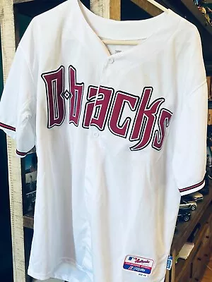 Majestic MLB Arizona Diamondbacks JOHNSON #51 Baseball Jersey XL 48 White Sewn  • $50.99