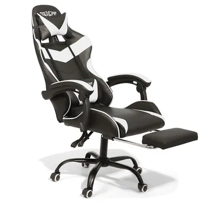 $123.49 • Buy Douxlife® Gaming Office Chair Racing Executive Footrest Computer Seat PU Leather
