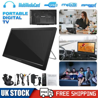13  Portable 1080P HD TV Freeview HDMI Digital Television Player Rechargeable UK • £92.99