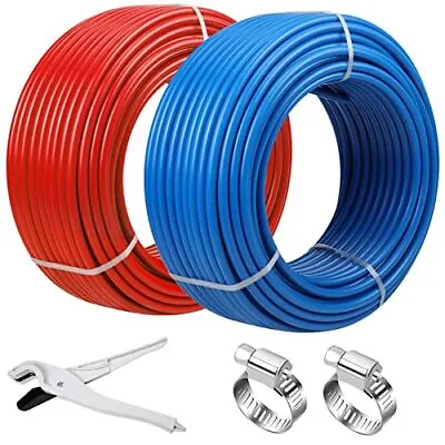 Pipe 1/2 In 100ft 2 Rolls PEX Tubing EVOH PEX-B Pipe Non Oxygen Barrier Durable • $84.99