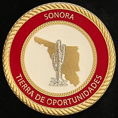 Gobierno De Sonora Tierra De Oportunidades Mexico Navy Challenge Coin • $16.99