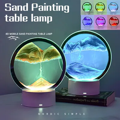 £12.99 • Buy Moving Sand Art Picture Hourglass Deep Sea Sandscape Glass Quicksand 3D Painting