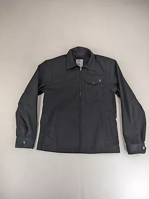 Volcom Jacket Mens Large Black Blazer Full Zipper Preppy Y2K Skater • $25.50