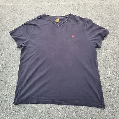 Ralph Lauren Shirt Men XLARGE Blue Short Sleeve Regular T Shirt Casual Size XL • $18.30