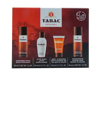 Tabac Original 4pc Gift Set 50ml Aftershave 50ml Deodorant 50ml Gel 50ml Foam • £24.99