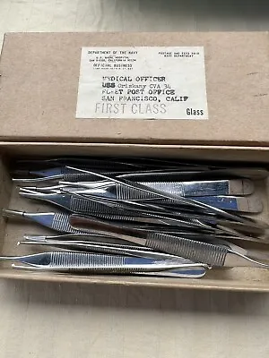 Lot Of 13 Vintage Medical Dental Tweezers Tools Instruments • $20.99