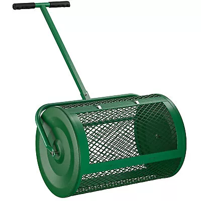 24 Inch Compost Spreader Peat Moss Spreader Rolling Metal Mesh For Garden & Lawn • $67.99