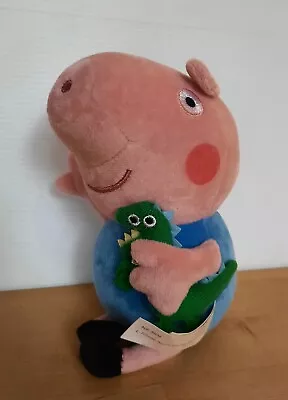 Peppa Pig Plush Brother George Toy Dinosaur Soft TY Beanie Keyring 15cm NEW • $10