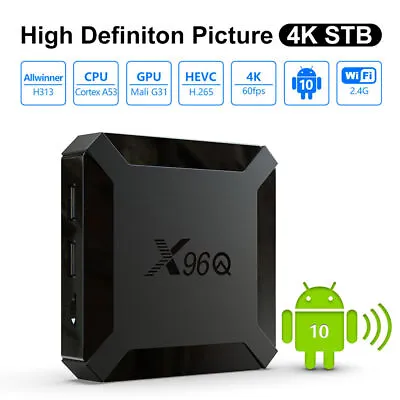 X96Q Pro Upgraded Android 10 8G 16GB 4K Wifi Media Player Smart TV BOX AU Plug • $35.98