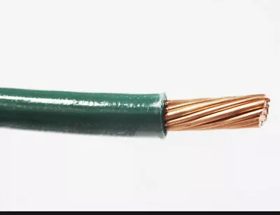 #6 Thhn Thwn 6 Awg Green Nylon Pvc 19 Strands Stranded Copper Building Wire 25' • $15.12